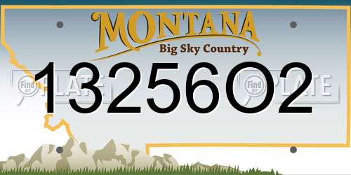 13256O2 Montana License Plate