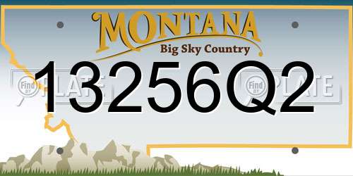 13256Q2 Montana License Plate