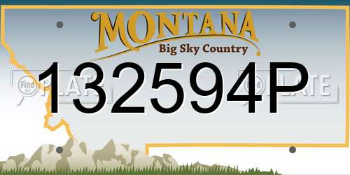 132594P Montana License Plate