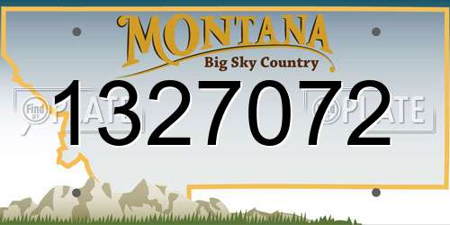 1327072 Montana License Plate