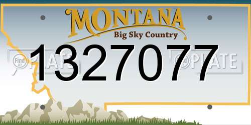 1327077 Montana License Plate