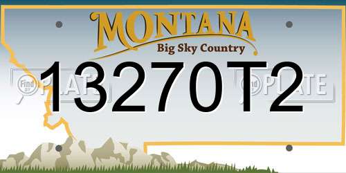 13270T2 Montana License Plate