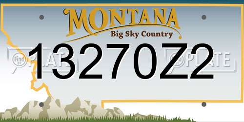 13270Z2 Montana License Plate