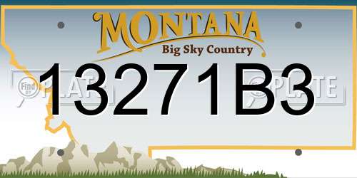 13271B3 Montana License Plate