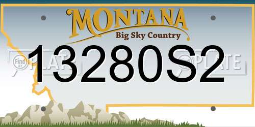 13280S2 Montana License Plate