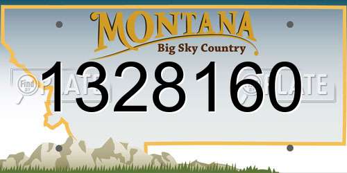 1328160 Montana License Plate