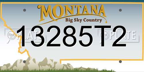 13285T2 Montana License Plate