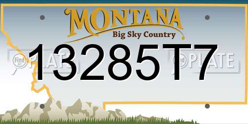 13285T7 Montana License Plate