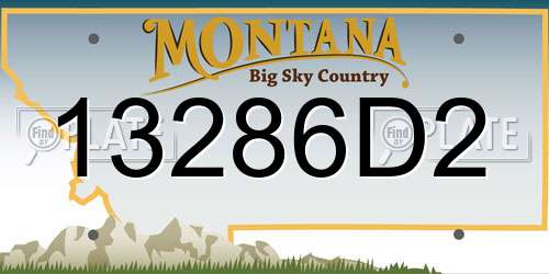 13286D2 Montana License Plate