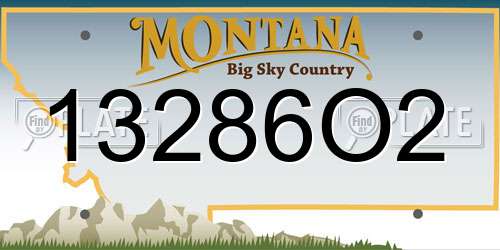13286O2 Montana License Plate
