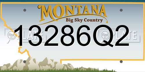 13286Q2 Montana License Plate