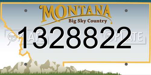 1328822 Montana License Plate