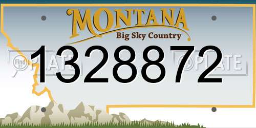 1328872 Montana License Plate