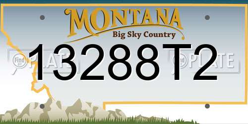 13288T2 Montana License Plate