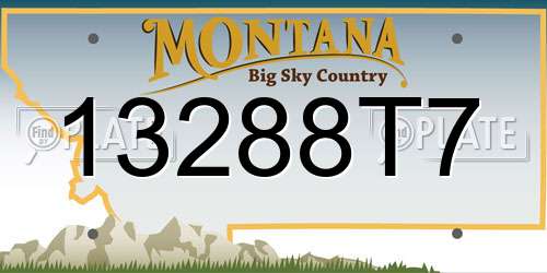 13288T7 Montana License Plate