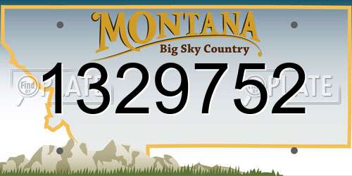 1329752 Montana License Plate