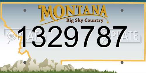 1329787 Montana License Plate