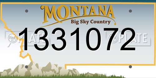 1331072 Montana License Plate