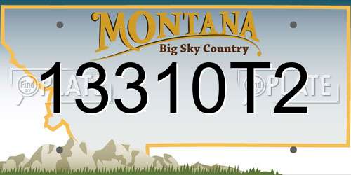 13310T2 Montana License Plate