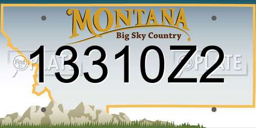 13310Z2 Montana License Plate