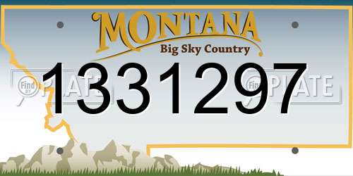 1331297 Montana License Plate