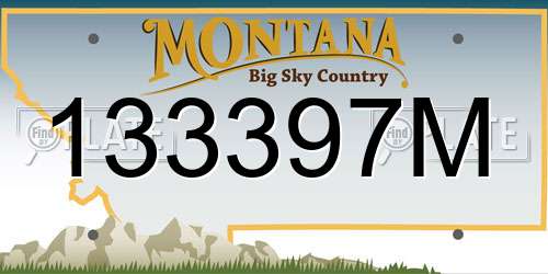 133397M Montana License Plate