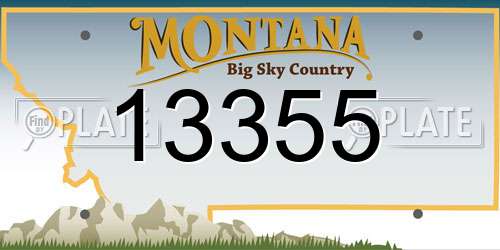 13355 Montana License Plate