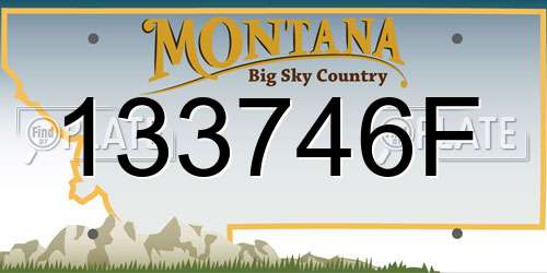 133746F Montana License Plate