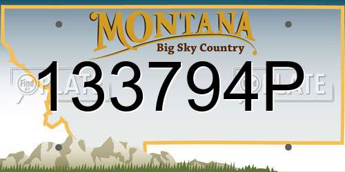 133794P Montana License Plate