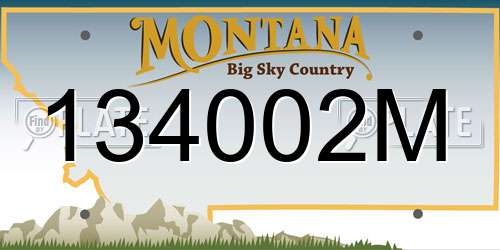 134002M Montana License Plate