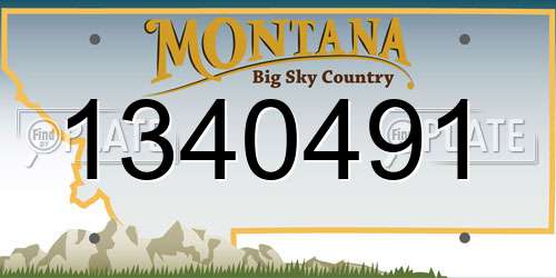 1340491 Montana License Plate