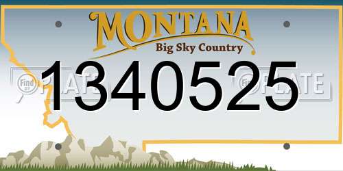 1340525 Montana License Plate