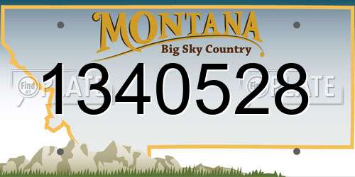 1340528 Montana License Plate