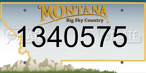 1340575 Montana License Plate