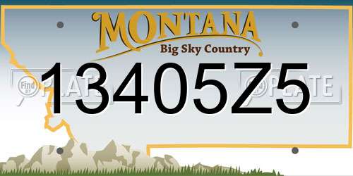 13405Z5 Montana License Plate