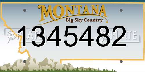 1345482 Montana License Plate