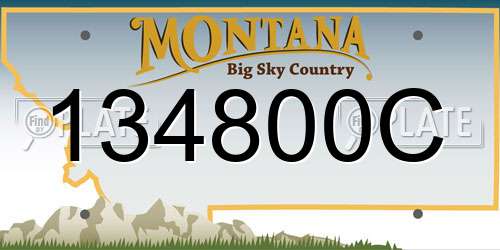 134800C Montana License Plate