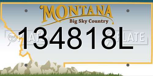 134818L Montana License Plate