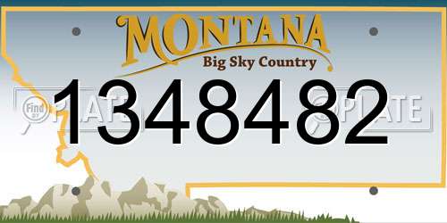 1348482 Montana License Plate