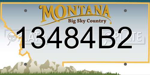 13484B2 Montana License Plate