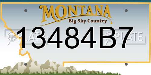 13484B7 Montana License Plate