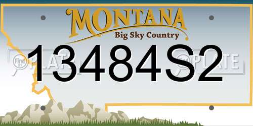 13484S2 Montana License Plate