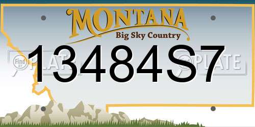 13484S7 Montana License Plate