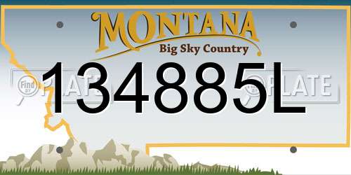 134885L Montana License Plate