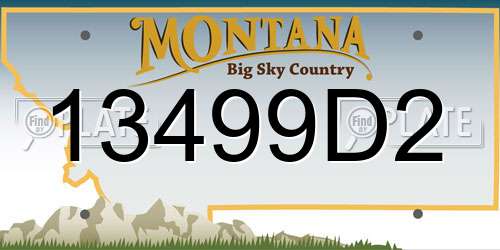 13499D2 Montana License Plate