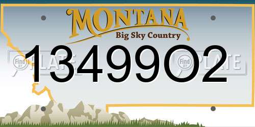 13499O2 Montana License Plate