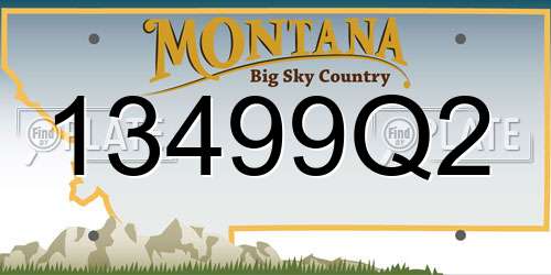 13499Q2 Montana License Plate