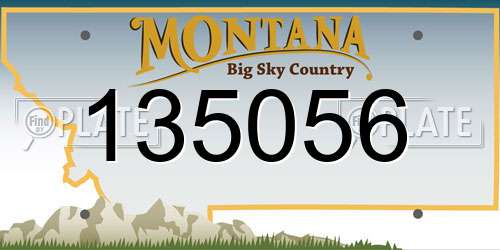 135056 Montana License Plate
