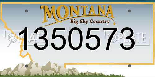 1350573 Montana License Plate