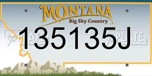 135135J Montana License Plate